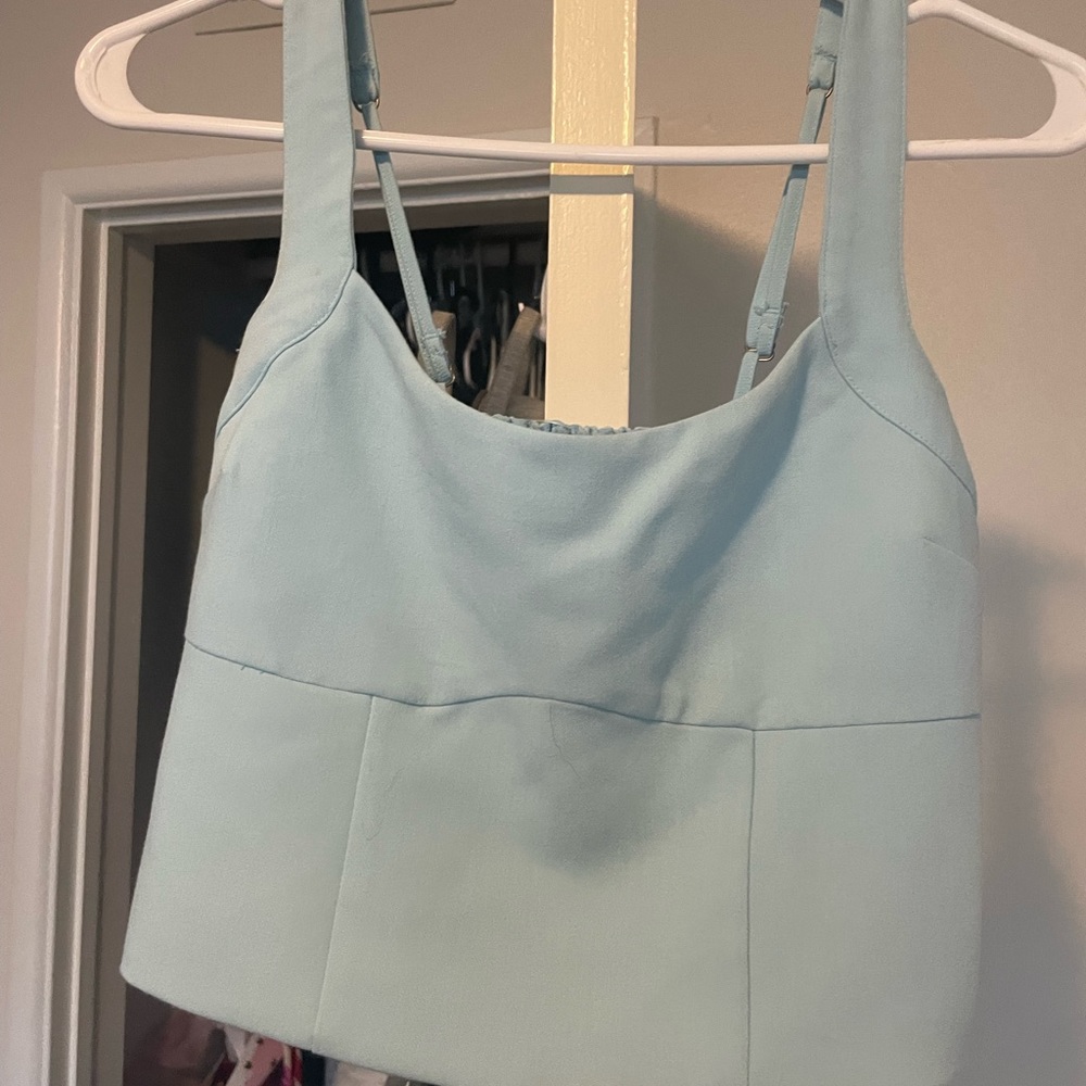 Abercrombie jumpsuit set light blue